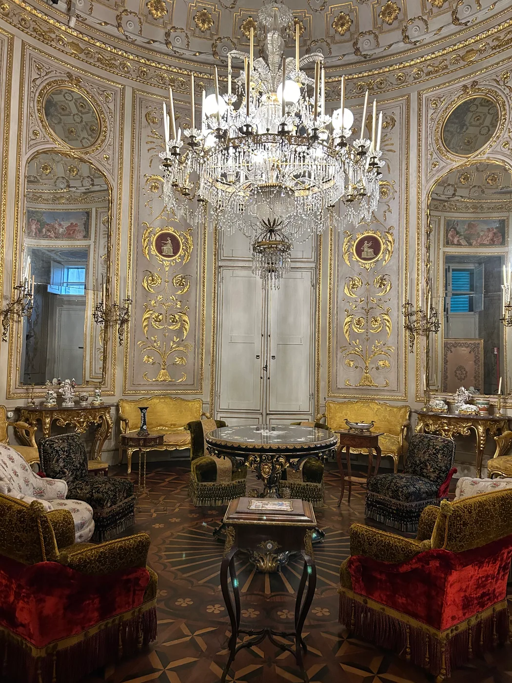 Sara's original photo inside the Royal Apartments at Palazzo Pitti in Florence